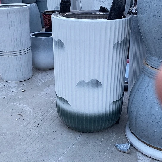 高腰竖纹山水特大口35/54