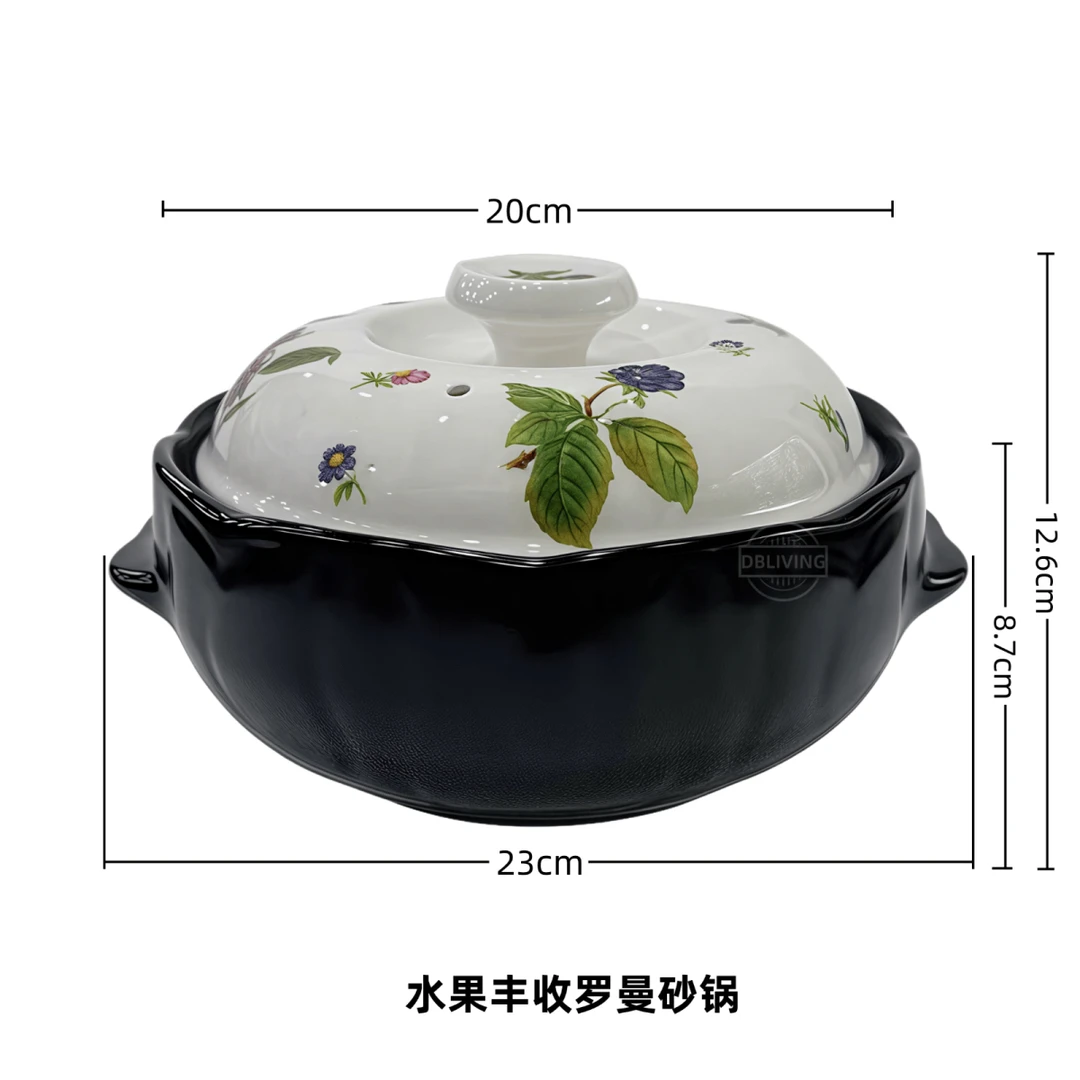 韩国原装进口浪漫花园陶瓷汤锅炖锅家用煲汤锅砂锅石锅拌饭耐高温