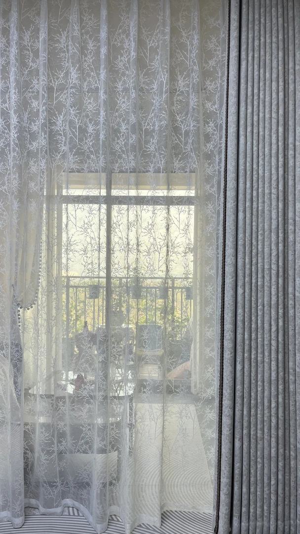 优雅生活晴空来信雪尼尔提花欧风卧室客厅遮光窗帘