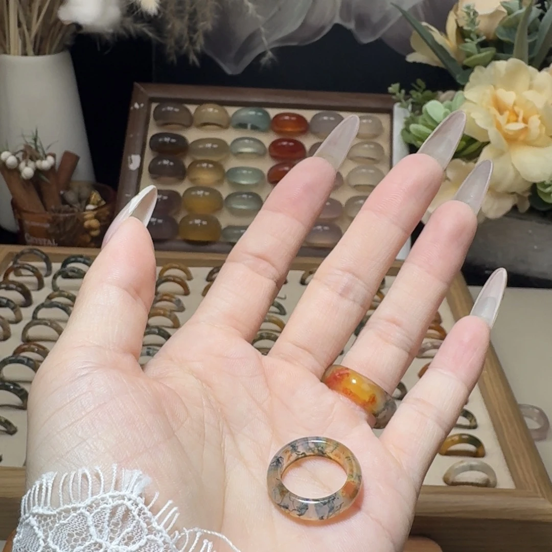 小***婆玛瑙/玉髓未镶嵌戒圈