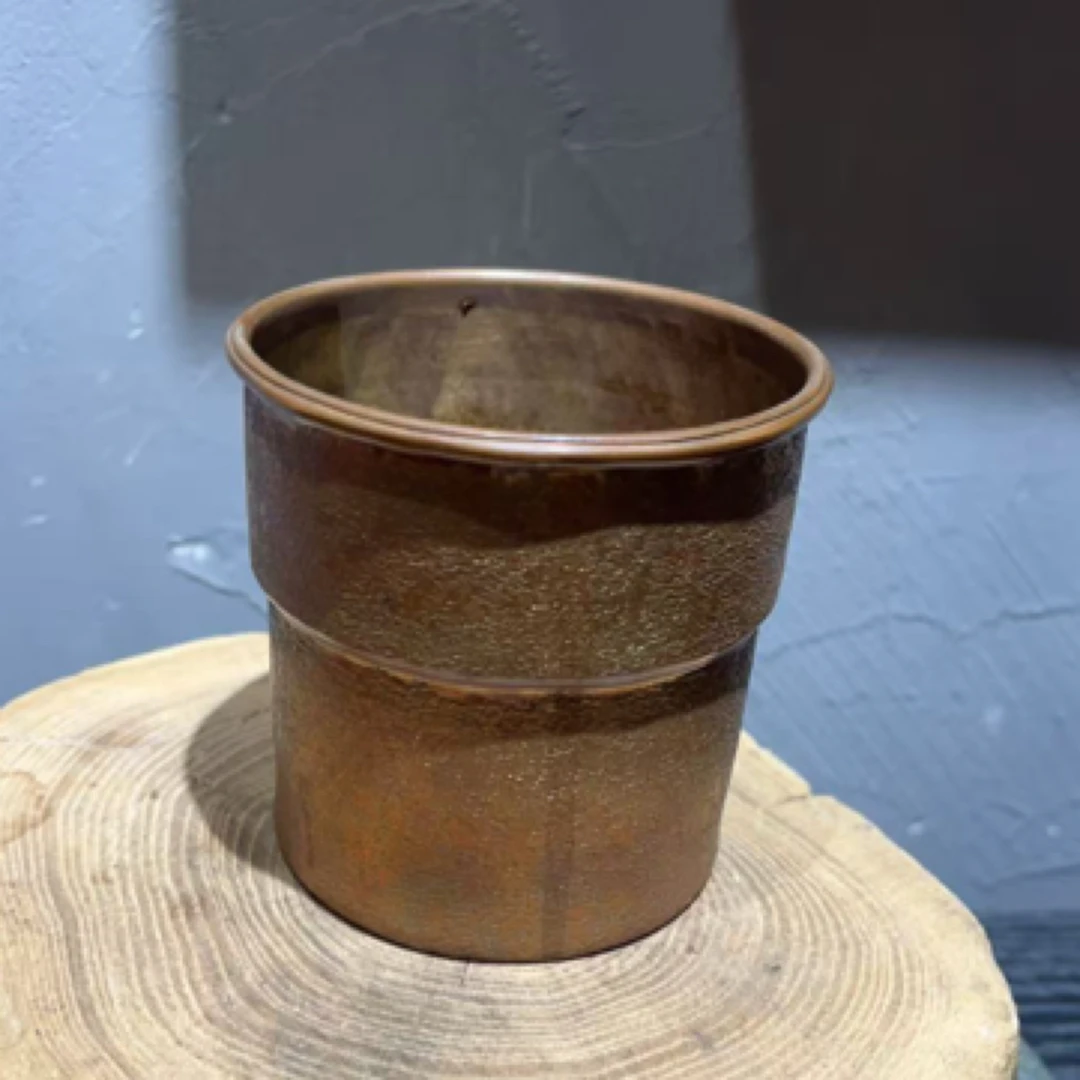 紫铜锻打杯子手工锻打