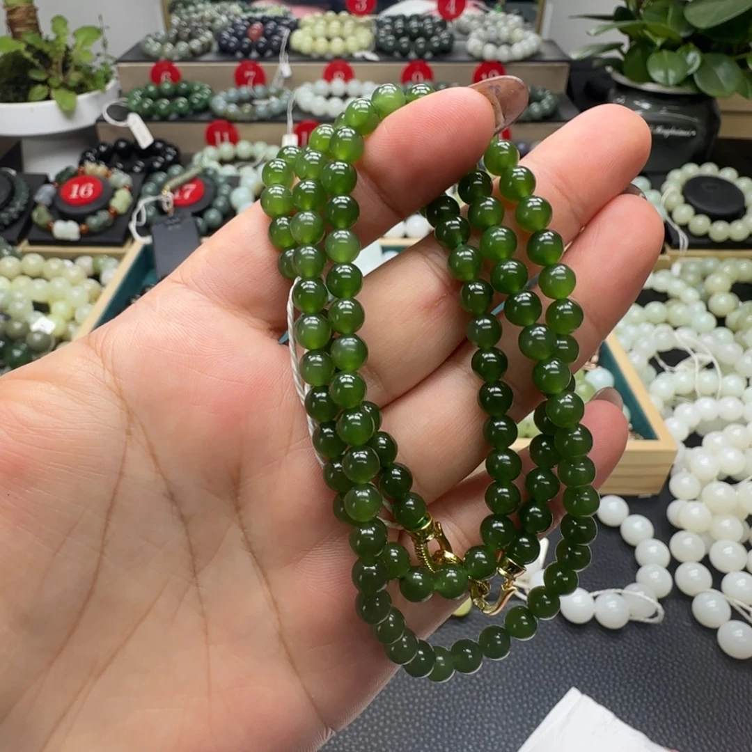 和田玉未镶嵌手链6