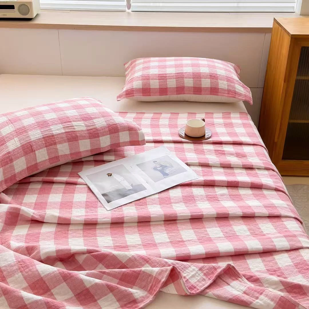 【创得甄选】三层纱布枕巾一对枕巾透气吸汗隔脏不起球