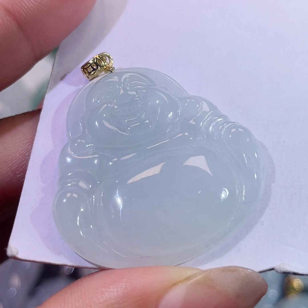 翡翠未镶嵌颈饰佛公