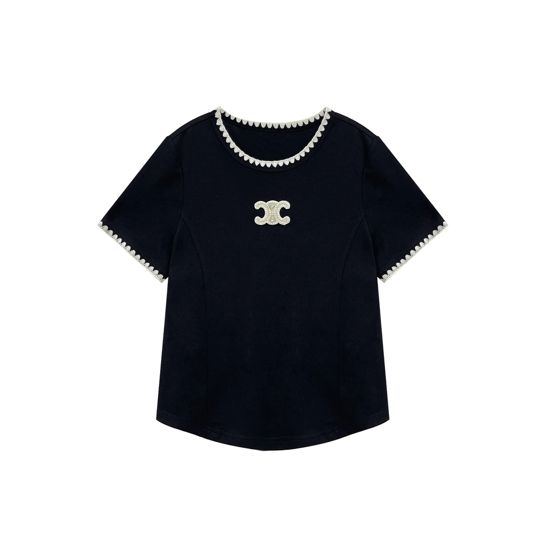 25年早夏季新款重工短袖时尚T恤 119502