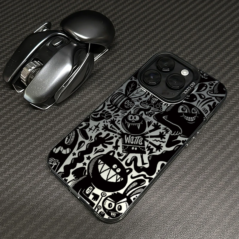 动漫涂鸦适用iphone16苹果15promax手机壳14套13新款12防摔11全包