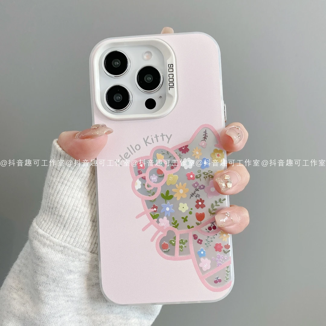 磨砂彩银适用iphone17promax苹果16手机壳15/14/13/12/11华为凯蒂