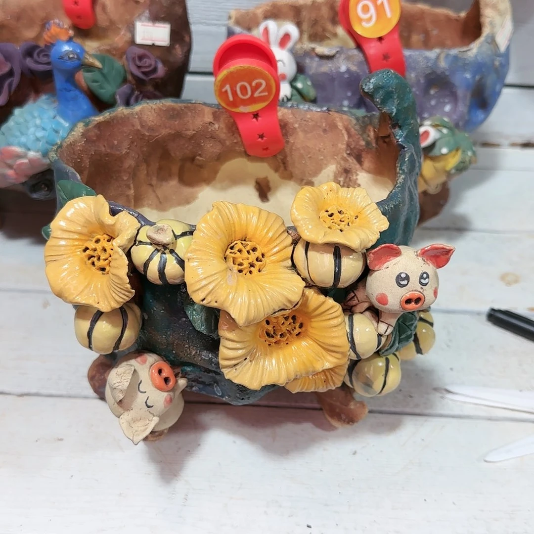 梅****h梅兰竹菊。盆118          盆