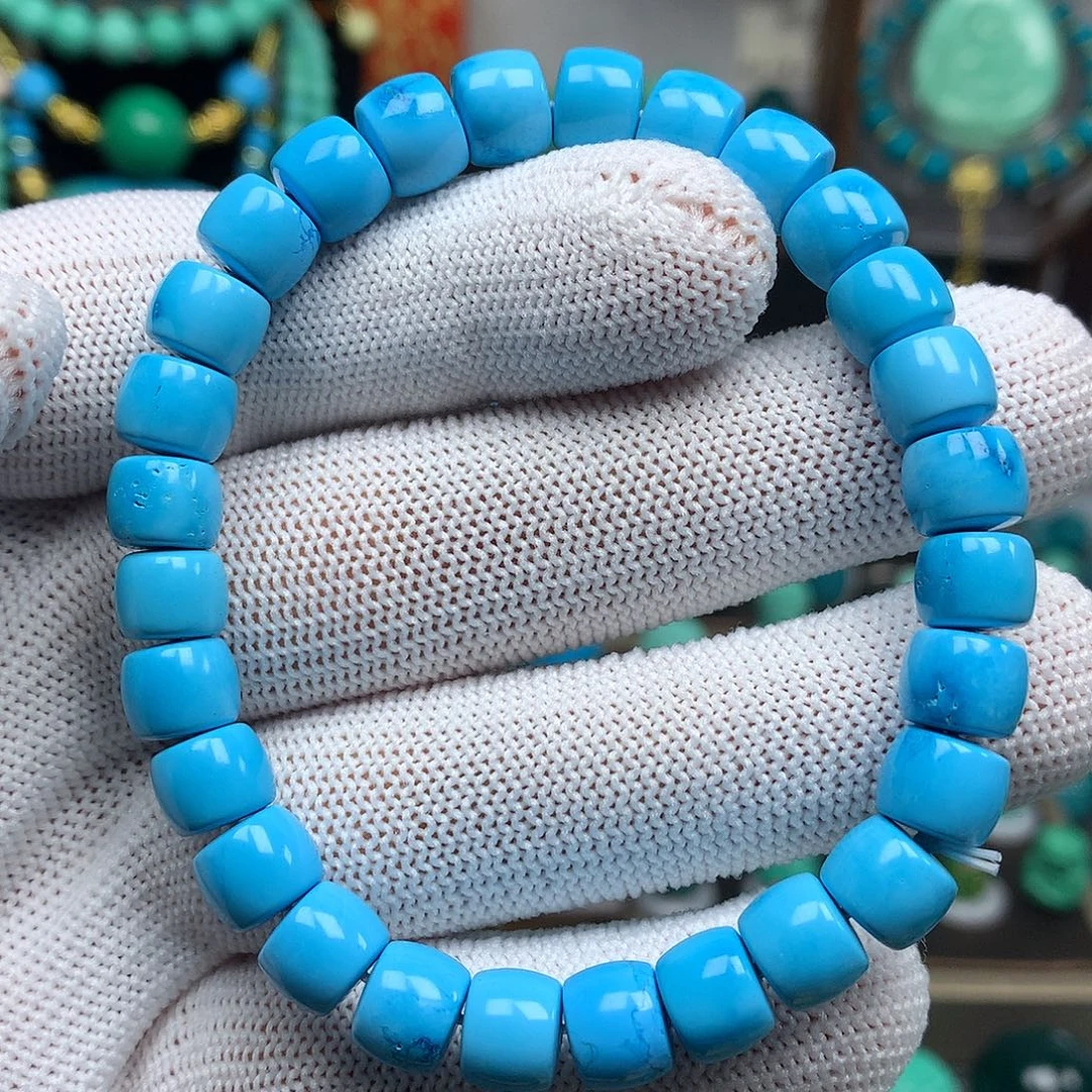 湖北高瓷蓝单圈手串