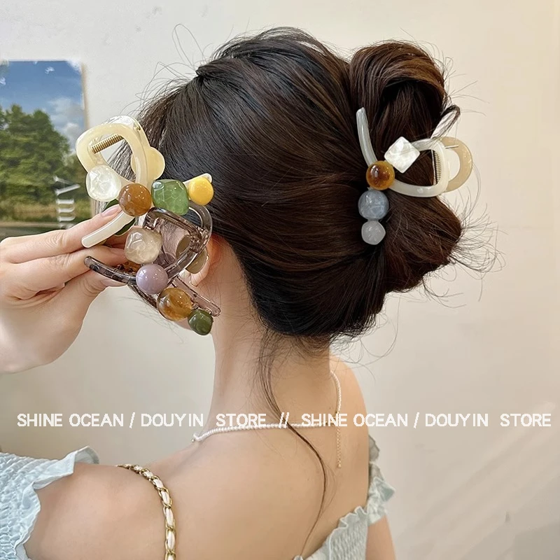 双海夏日清新果冻糖豆抓夹高级感气质时尚可爱甜美百搭发夹头饰