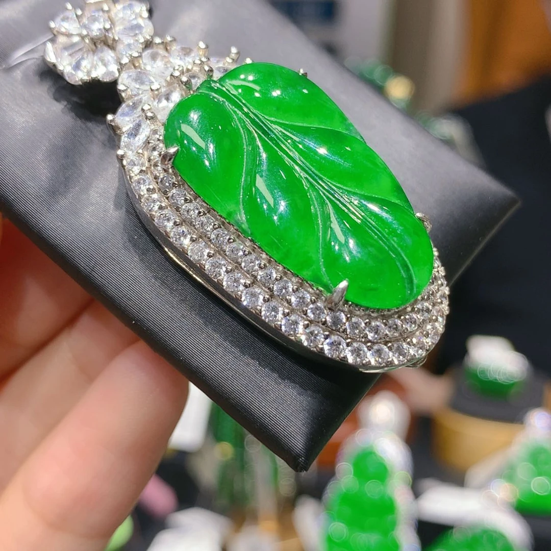 【闪购商品】颈饰银S925镶嵌翡翠7柒姐