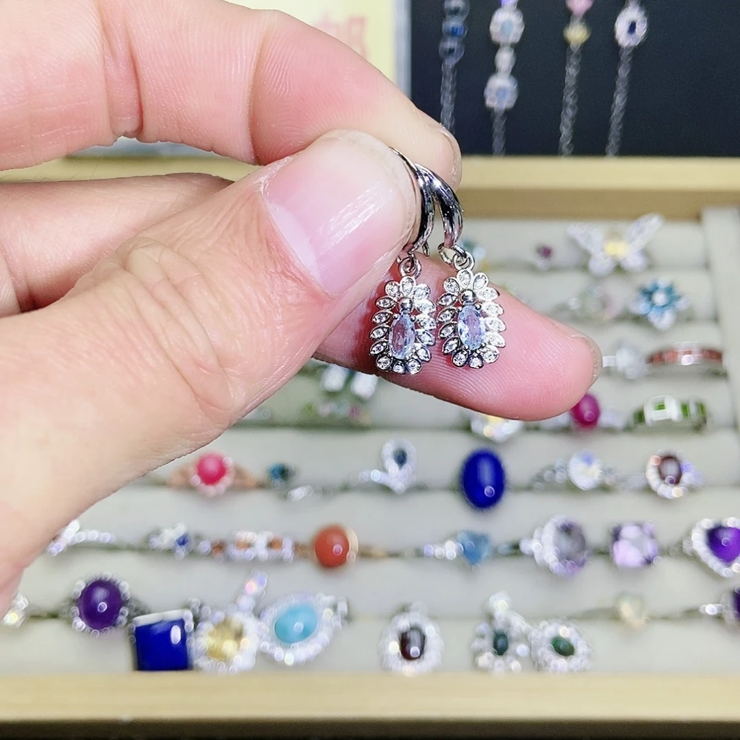 【闪购商品】未镶嵌耳坠海蓝宝石