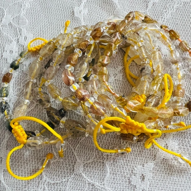 天然巴西发晶手工编织DIY手链女款 多样性发一