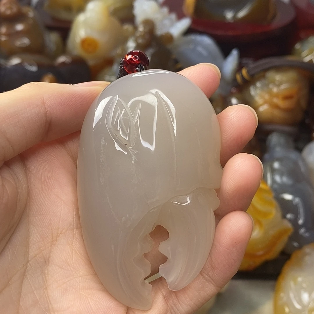 玛瑙/玉髓手把件未镶嵌