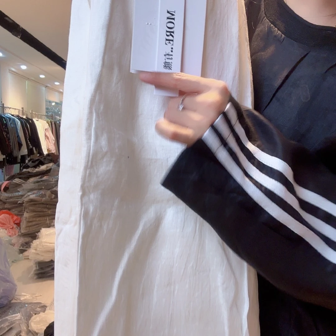 M120斤亚麻白色裤子6