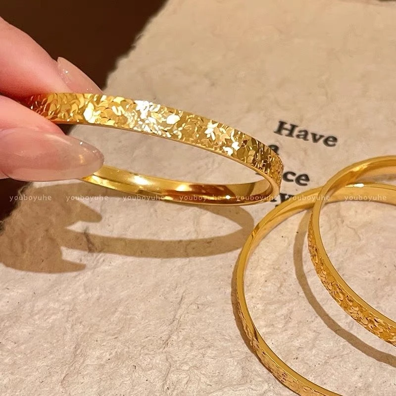 【拉萨工厂】金包银碎冰冰手镯25g左右