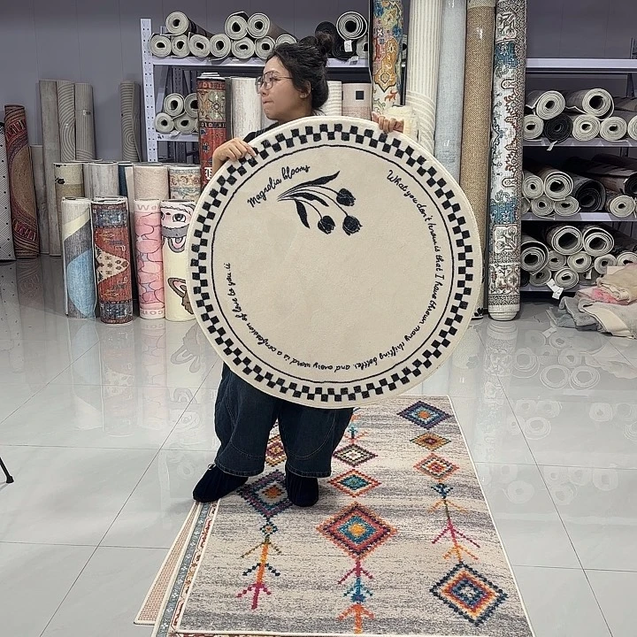 混纺1米圆形棉布底仿羊绒尺寸误差1-3厘米