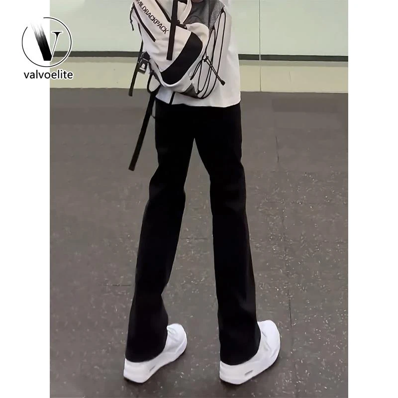 VALVOELITE牛仔裤男秋季修身显瘦微喇直筒裤高级感提档版型裤子潮