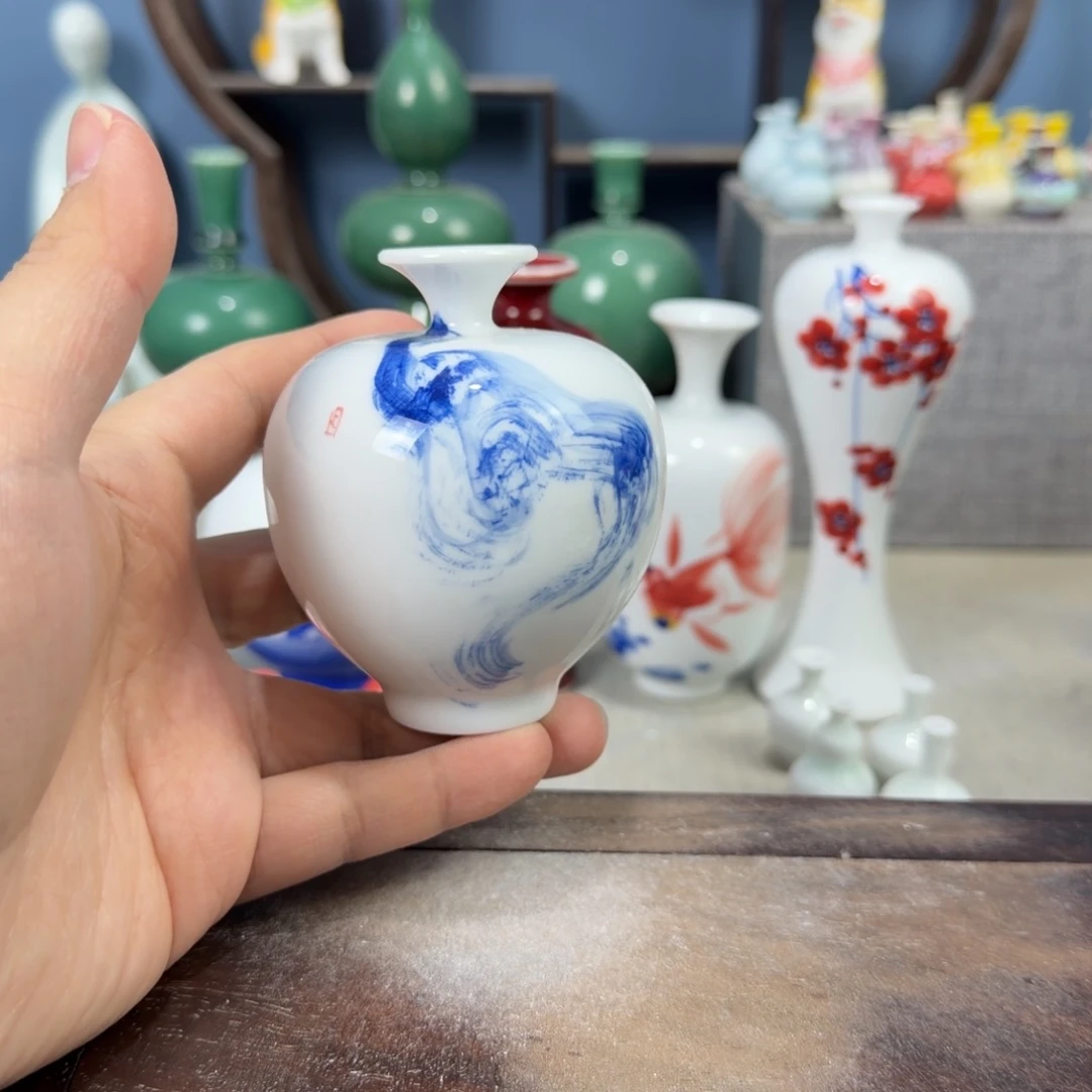 陶瓷手工小花器摆件