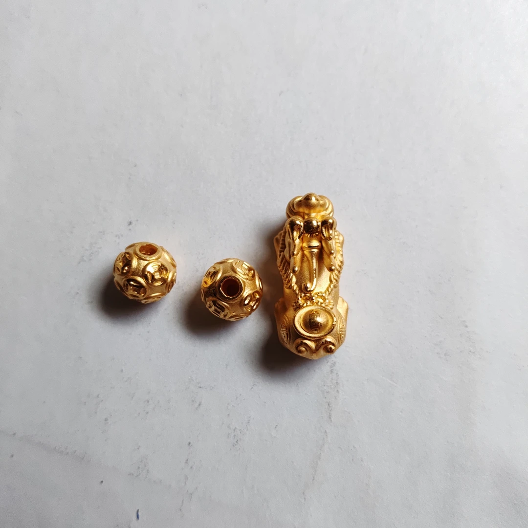 金元宝足金999貔貅珠子首饰