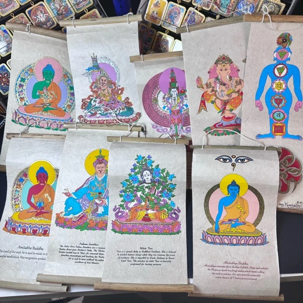 藏传造像，手工纸挂画，玄关客厅办公室等，多样性发货（下单备注）