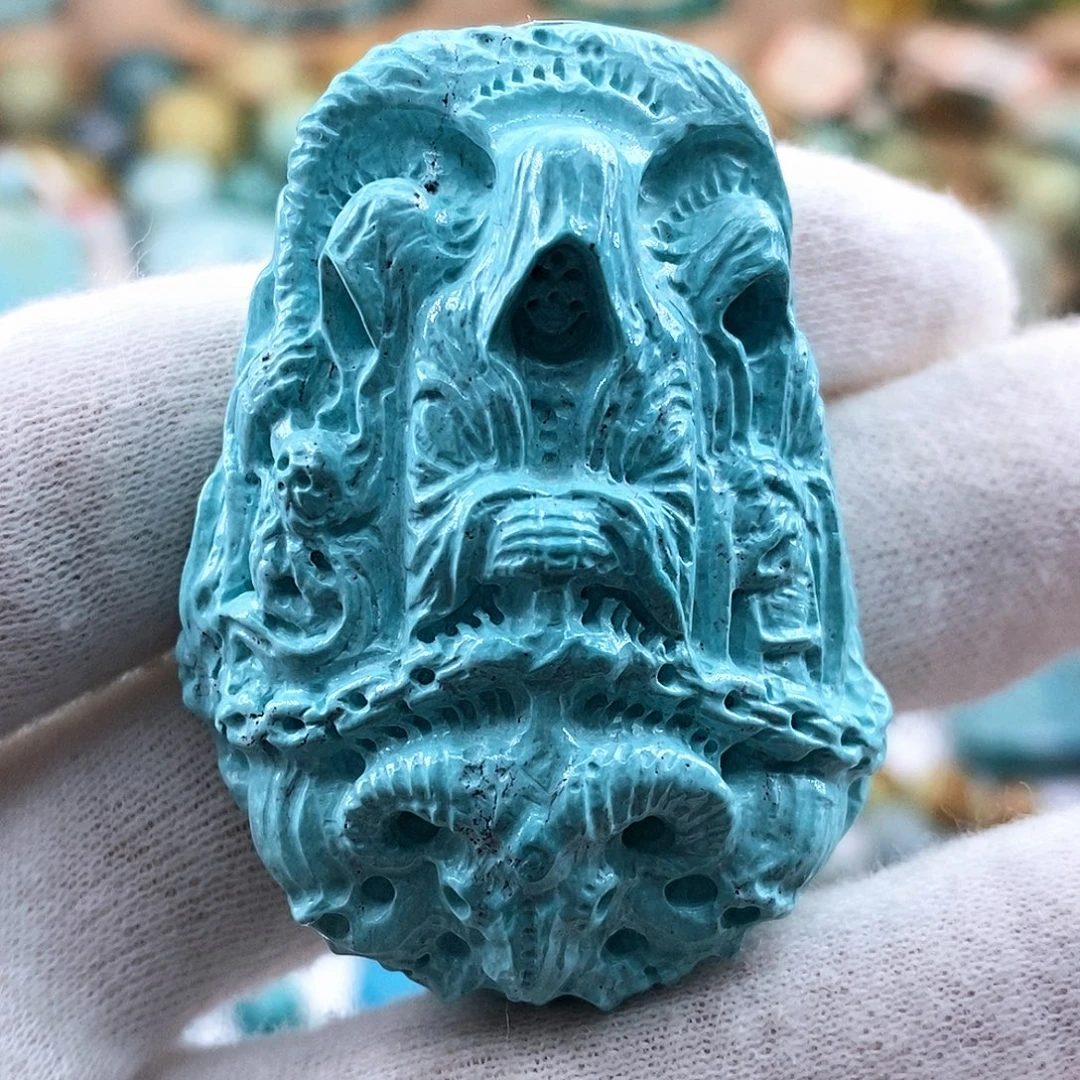 生***哥绿松石未镶嵌珠宝奇石