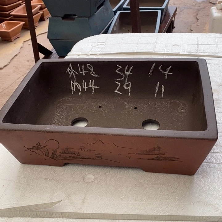 紫砂花盆自己做的吗我