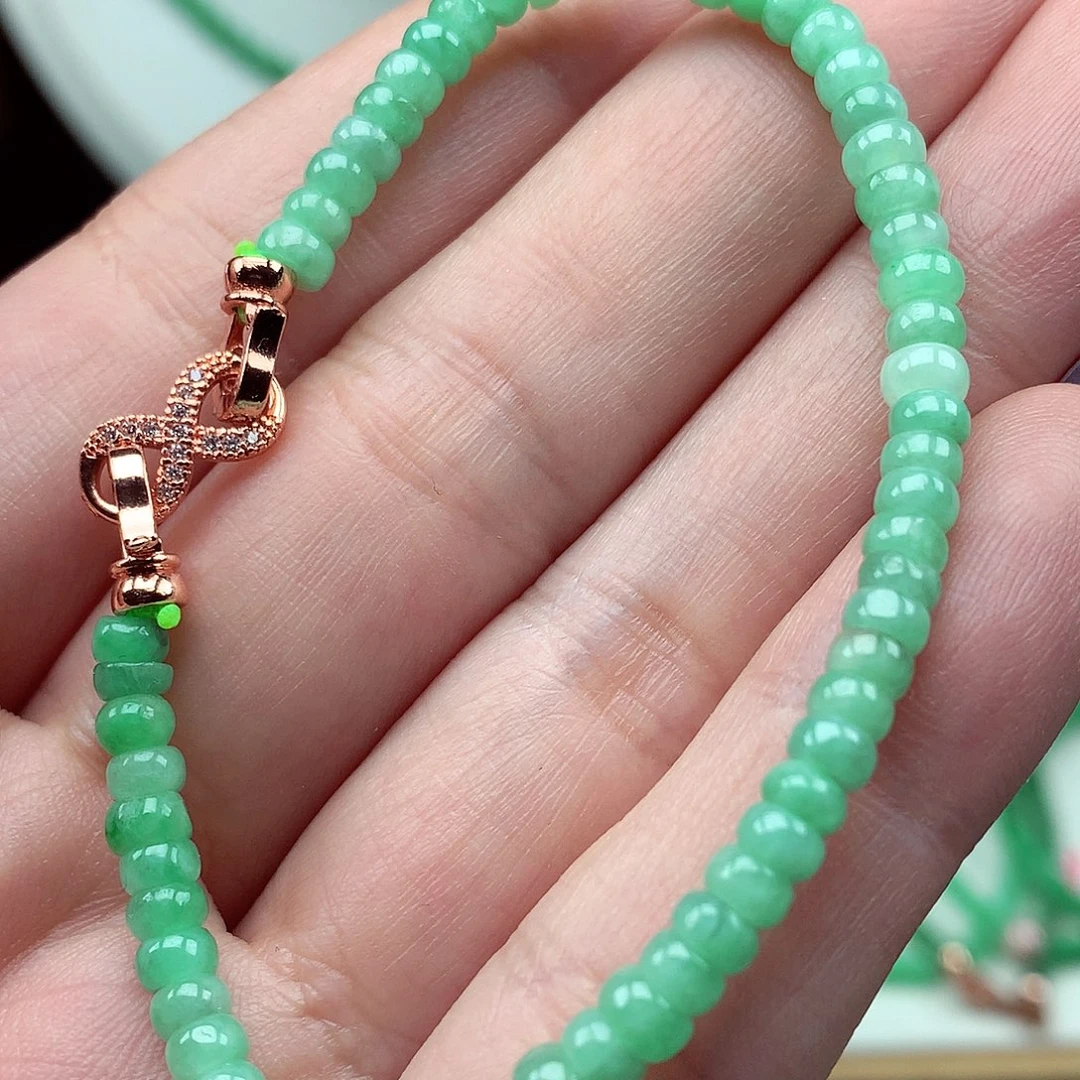 翡翠未镶嵌毛衣链翡翠