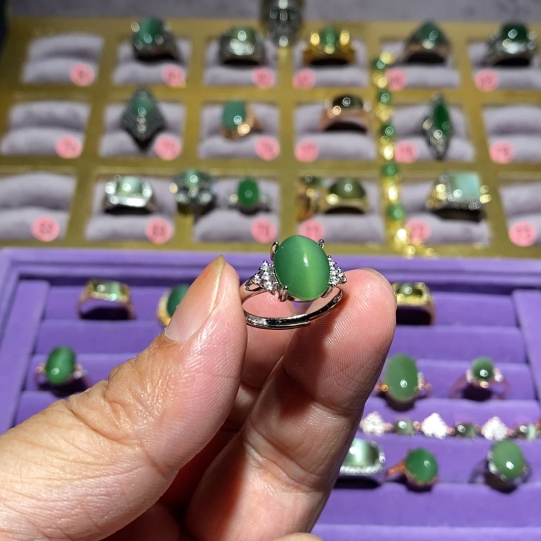 和田玉（碧玉）戒指未镶嵌嘉*