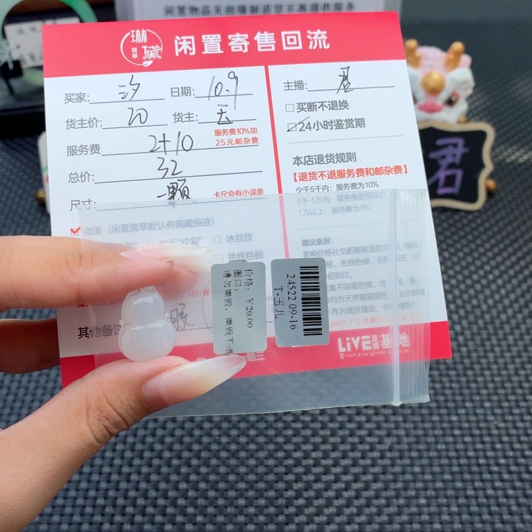 汐***玥翡翠未镶嵌颈饰天然