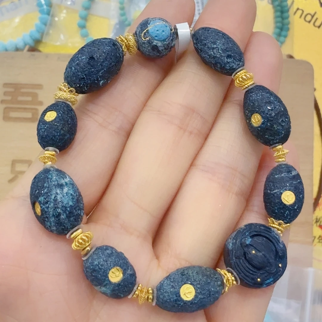 绿松石18K金镶嵌珠宝奇石