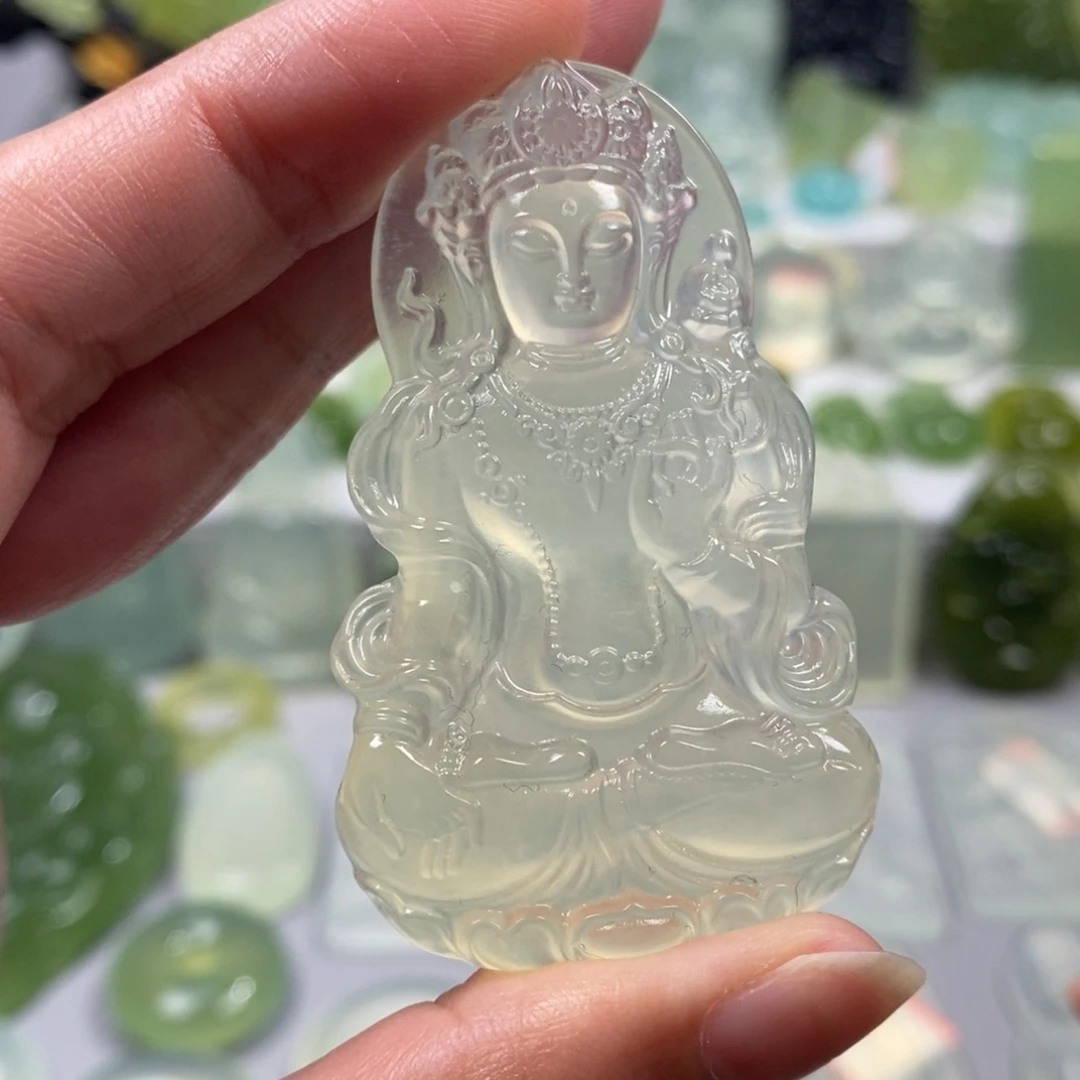 蛇纹石玉未镶嵌颈饰