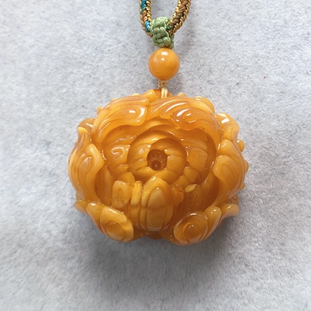 蜜蜡未镶嵌项链吊坠