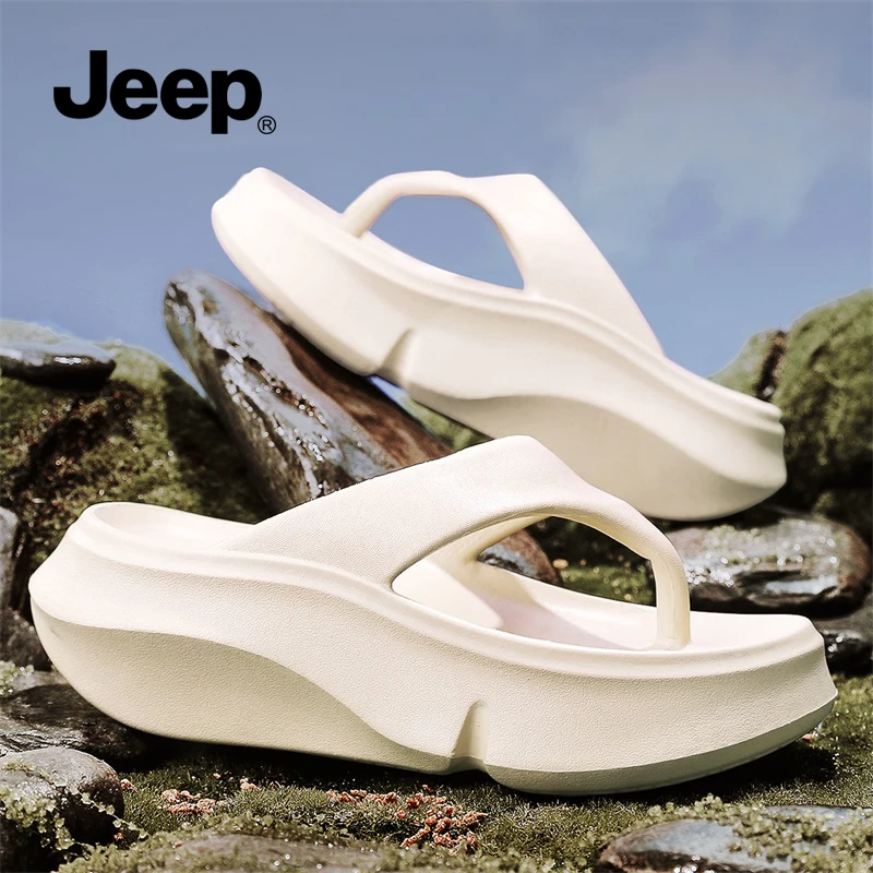 JEEP吉普拖鞋女款夏季外穿2025新款人字拖夹脚凉鞋女士厚底凉拖鞋