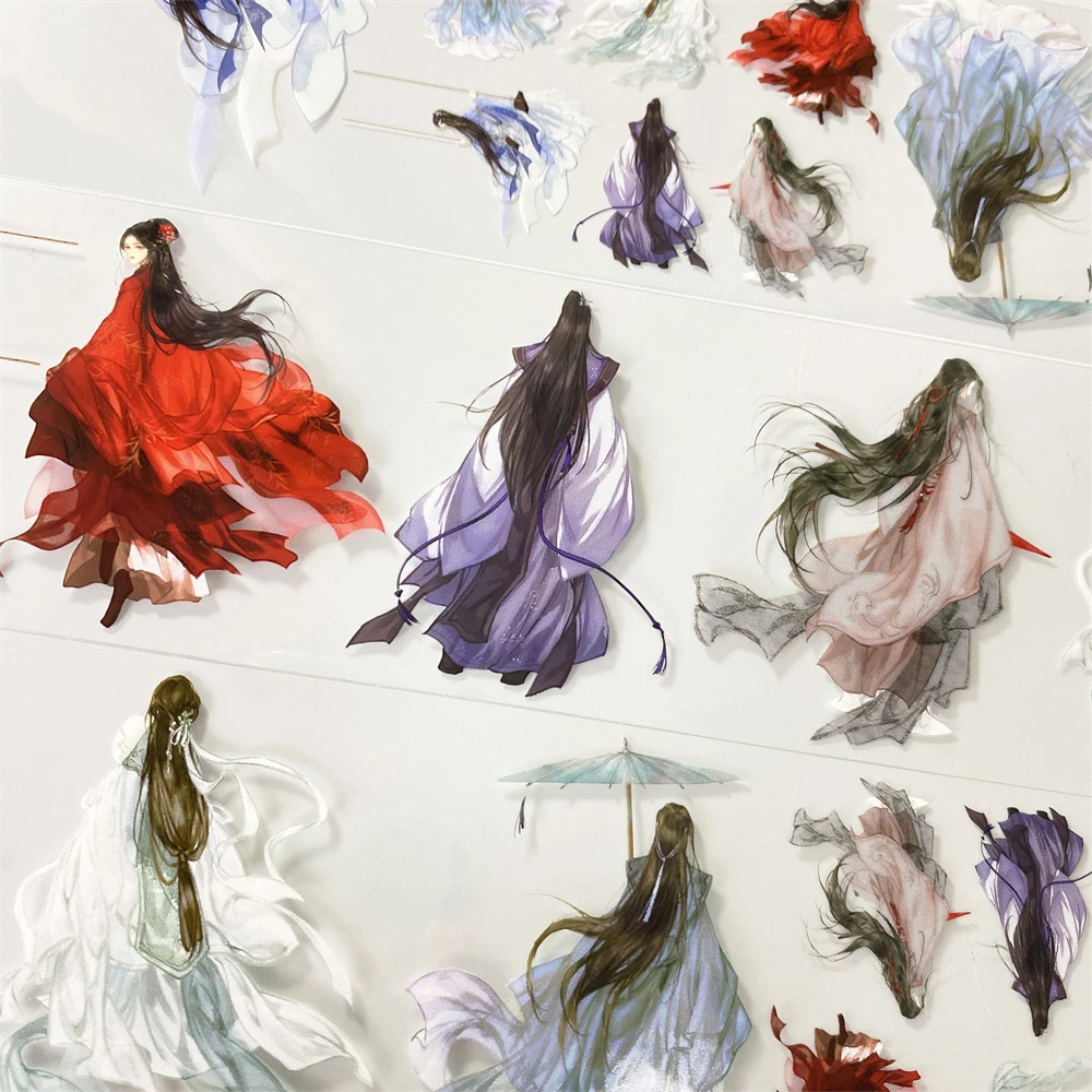 手帐分装胶带n93孤鸿影zero人物背影男女PET古风素材账手机壳贴纸