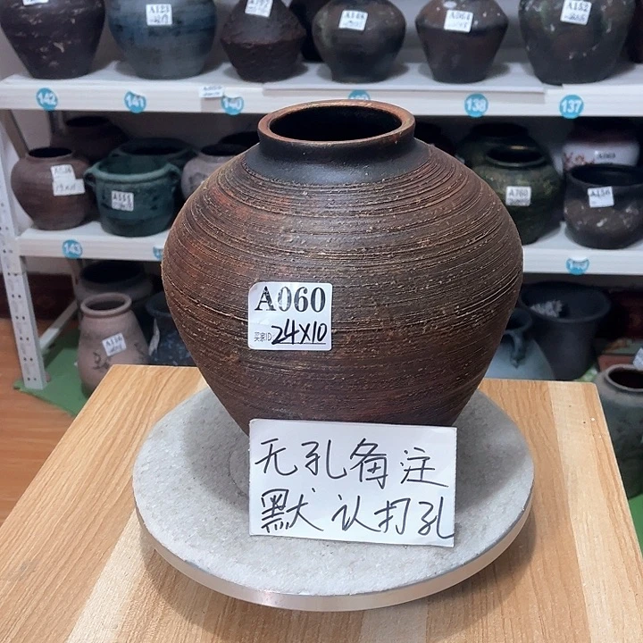 红陶手工制作工艺花盆