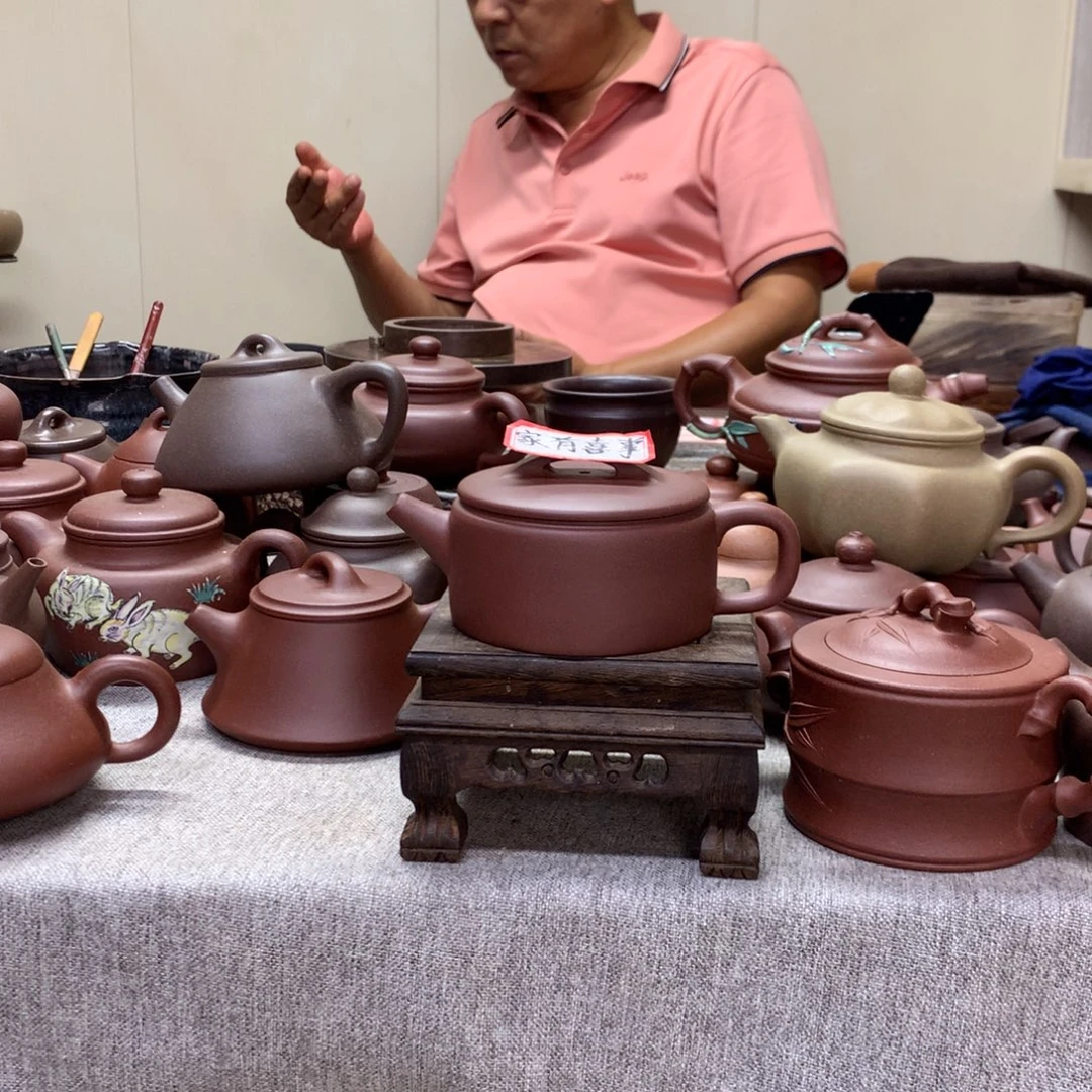 新***藝紫泥茶壶平底180 C半手工制作