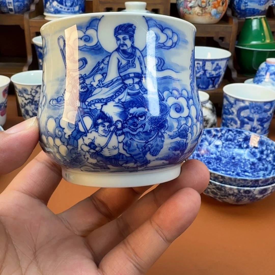 对***情杯子陶景德镇全手工手绘陶瓷