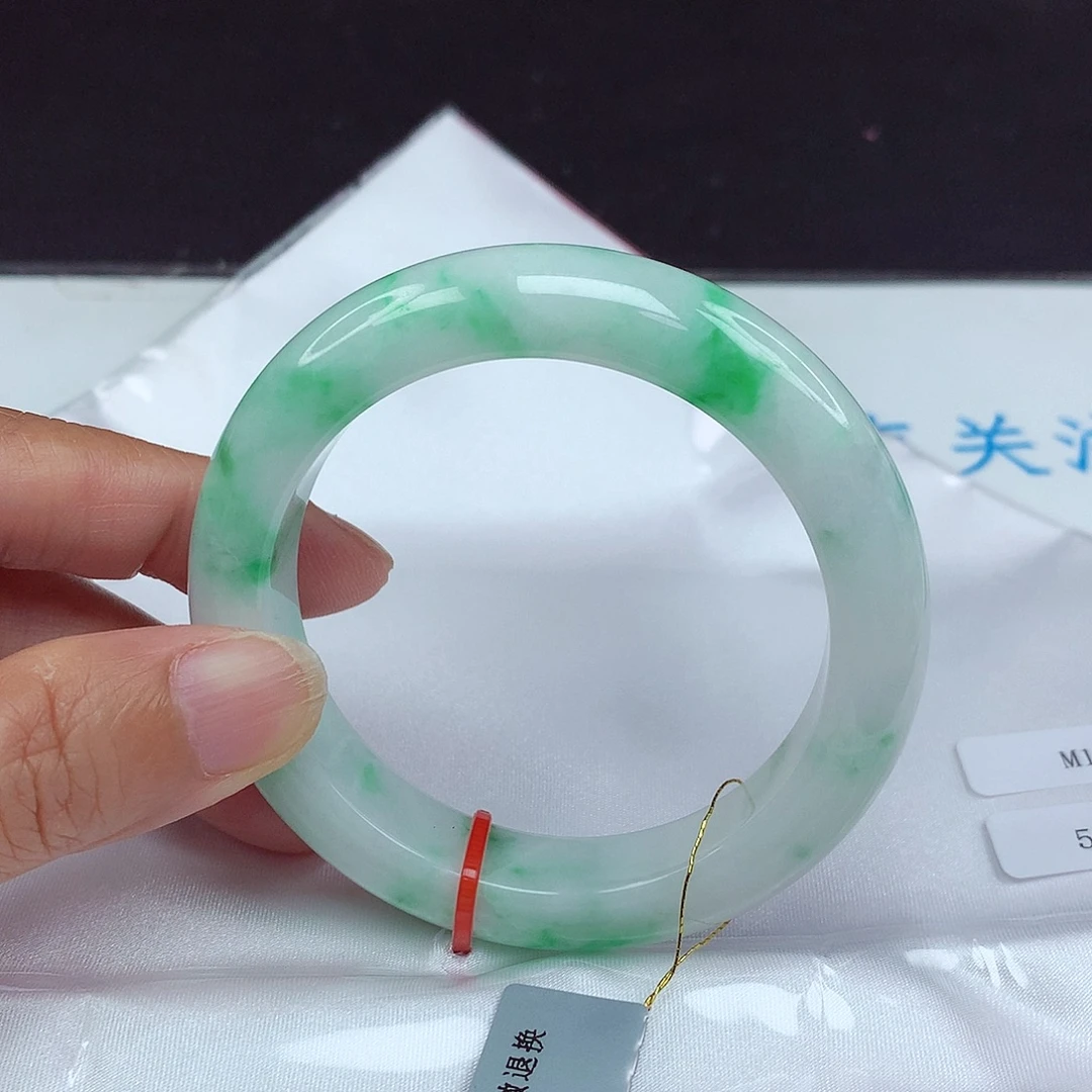 未镶嵌手镯翡翠55圈4958