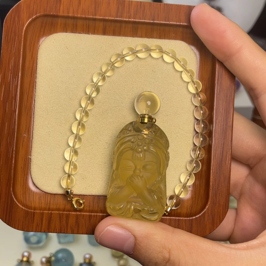 偶***卦颈饰未镶嵌水晶天然水晶吊坠981