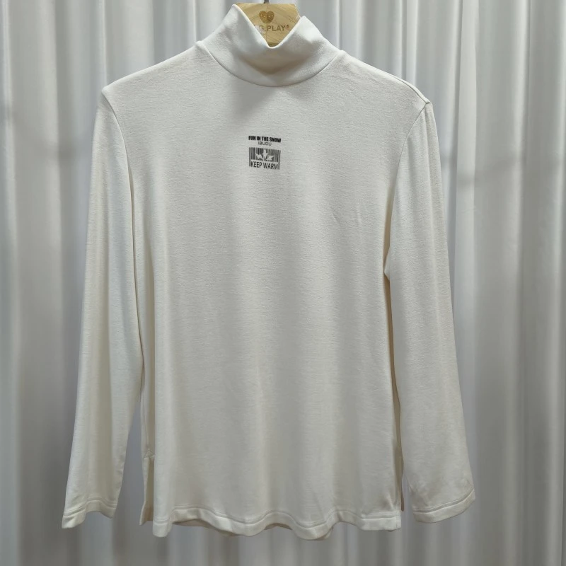 【三C・伊】S431-5  女装时尚春秋长袖打底衫白色Y22410340Z00