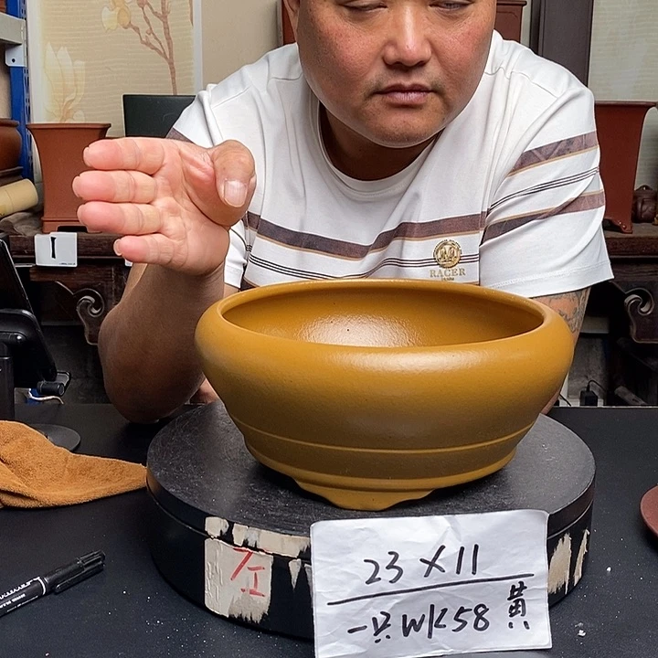 紫砂花盆货号一只WK58