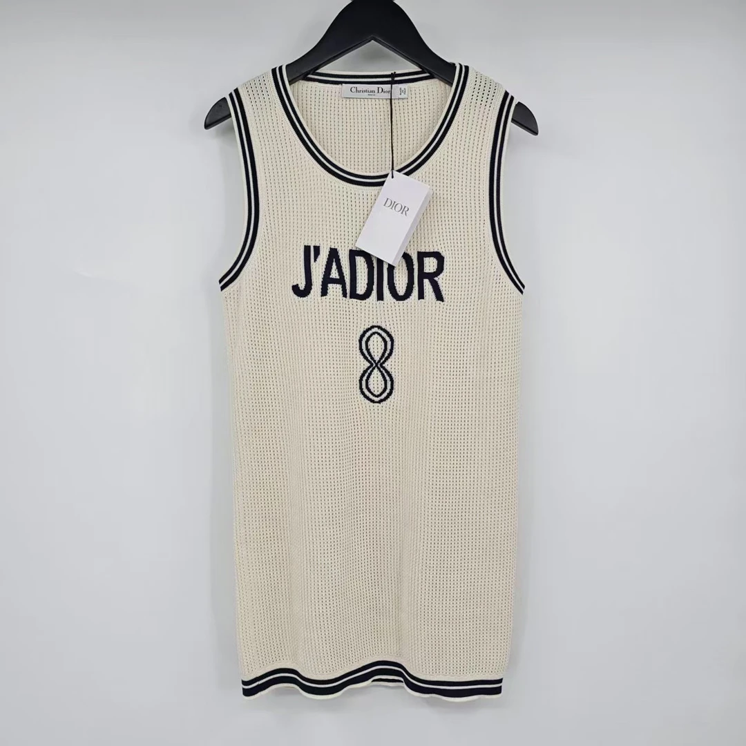 全新未使用 DIOR/迪奥 回弹力针织无袖长款背心S064