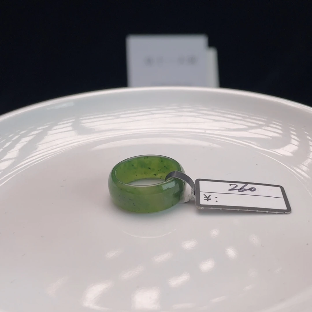 和田玉未镶嵌戒指m20深乌兰海轮胎17.0