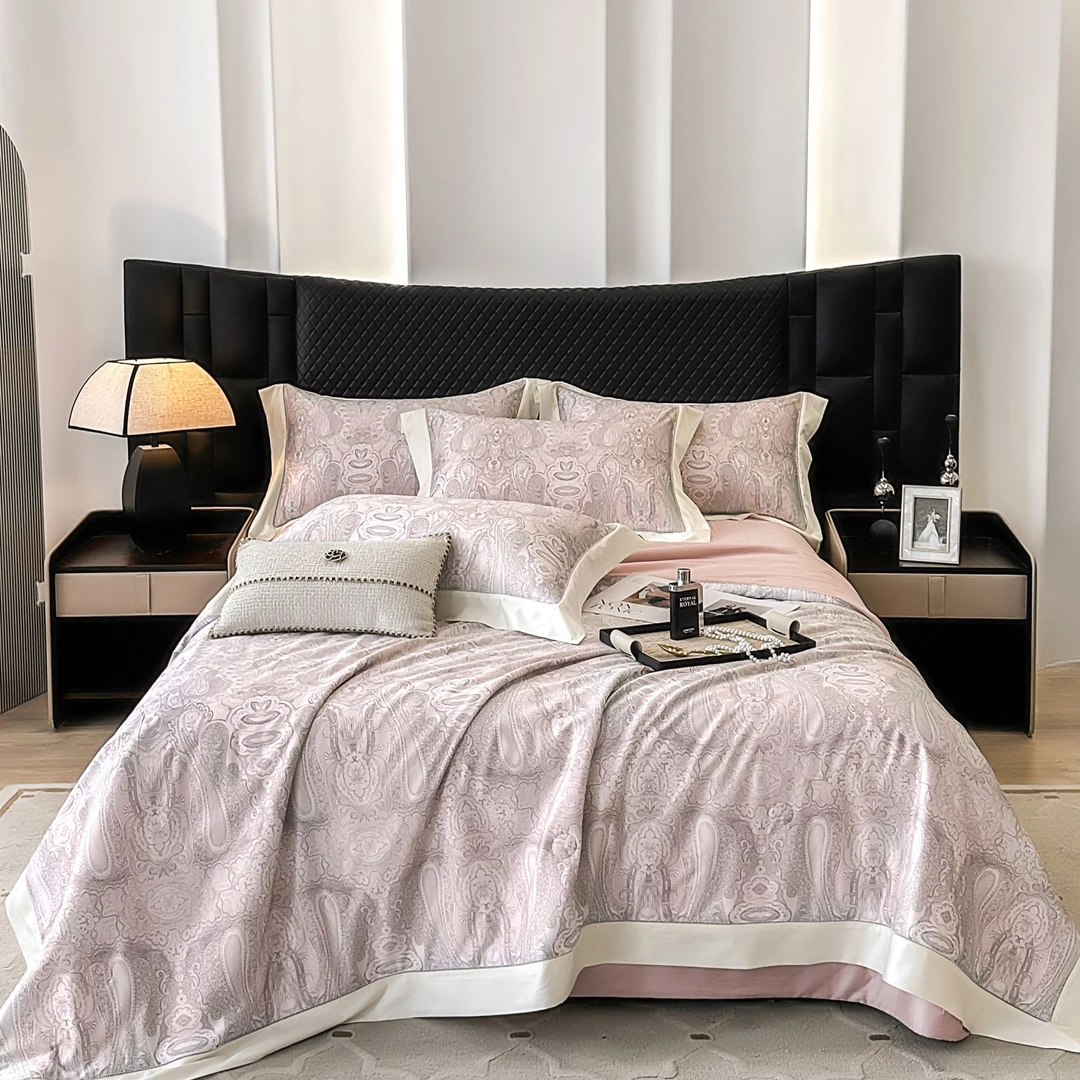 qeeboo-【凯瑟琳】超细旦春季新款四季款天丝棉床盖款床品四件套