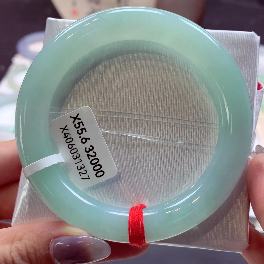 翡翠手镯未镶嵌圆条33（6号）超推荐