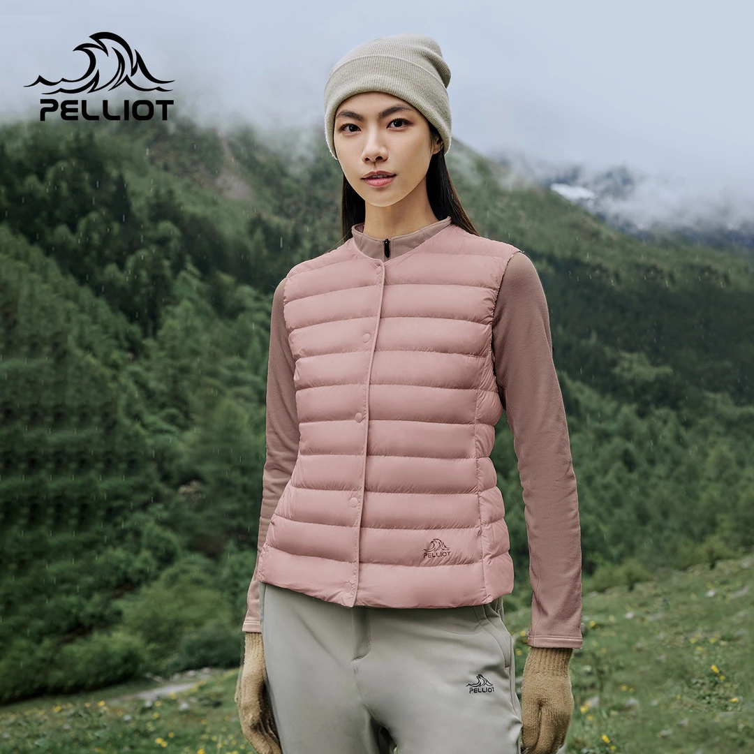 伯希和户外800蓬羽绒马甲女秋冬新款轻薄保暖登山防风排骨羽绒服