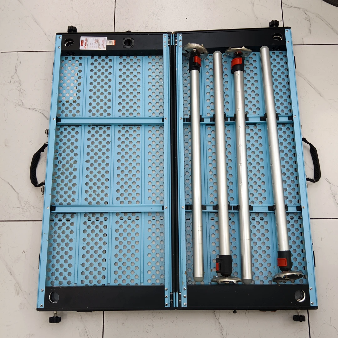 海锐镂空铝合金钓台轻便可折叠升降钓鱼台便携垂钓装备