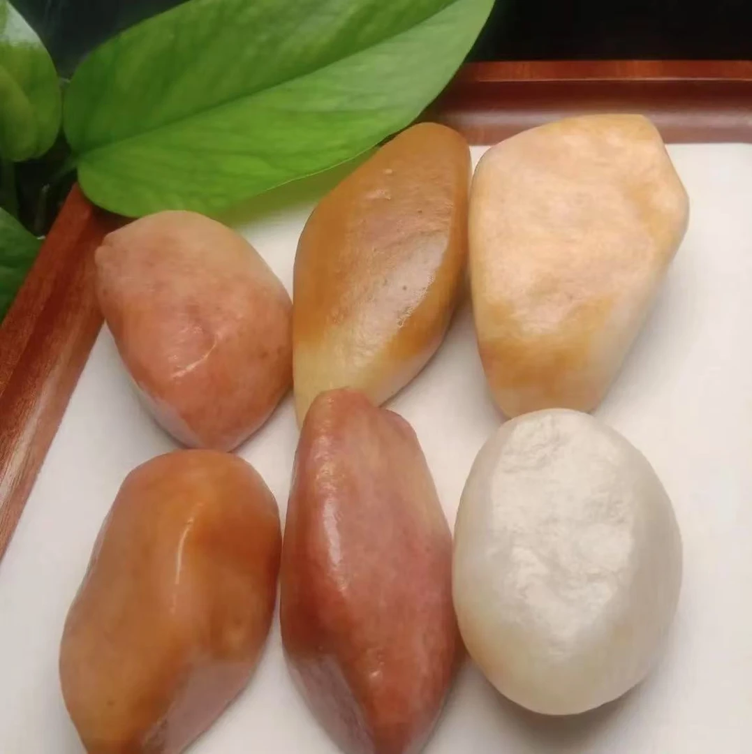 新疆戈壁三彩盆景石 黄蜡石 三彩石 泥石(一物一拍,多样性发货)
