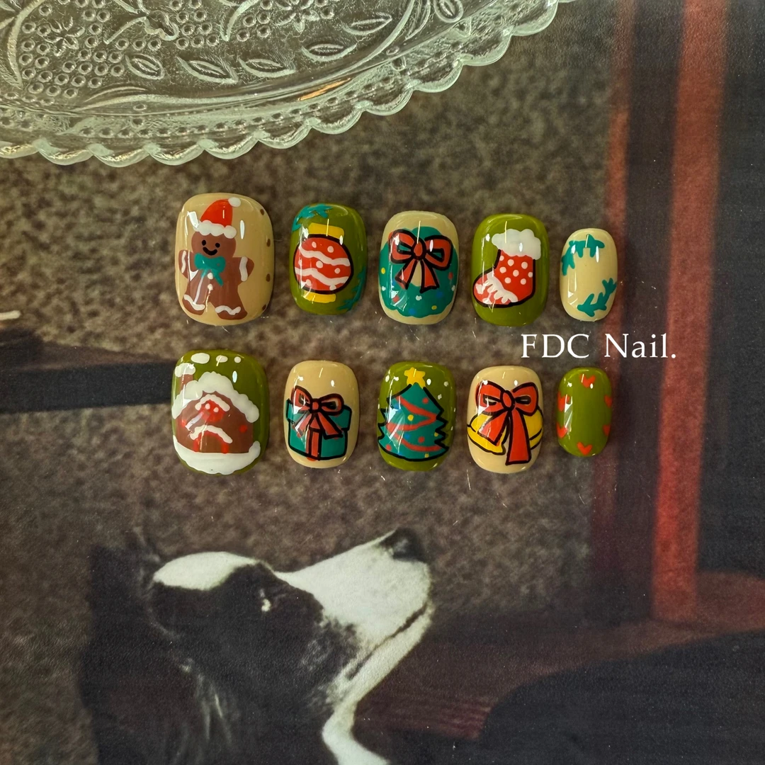 【椰椰家】•纯手工圣诞穿戴甲•422